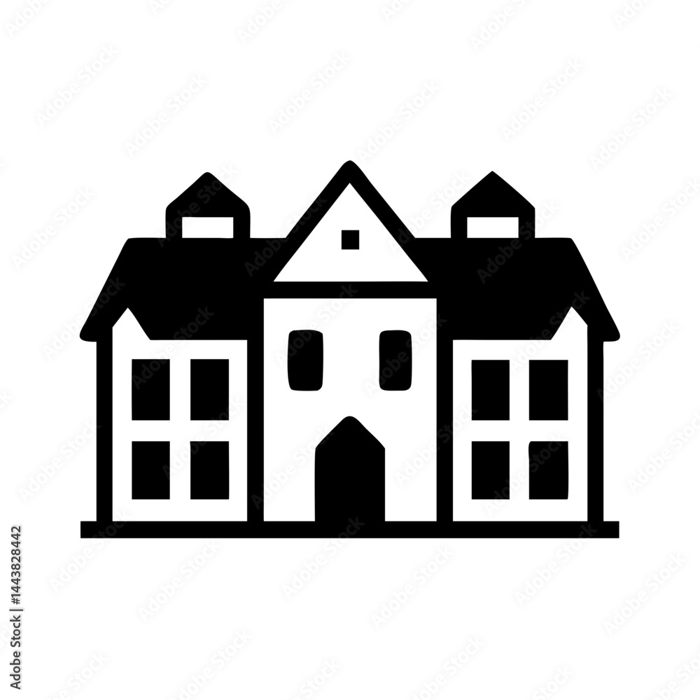 Poster find the perfect building icon vector for your project simple house illustration design element