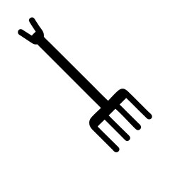 Find pitchfork icon vector image for farm tool design and agricultural equipment illustration needs