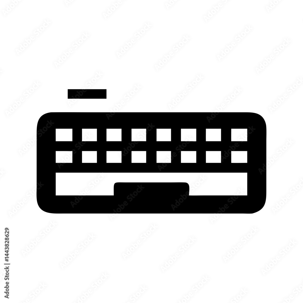 Aufkleber keyboard vector icon for computer input device mechanical keyboard usb keyboard wireless keyboard