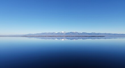 Stunning Lake Reflection of Snowcapped Mountains Landscape