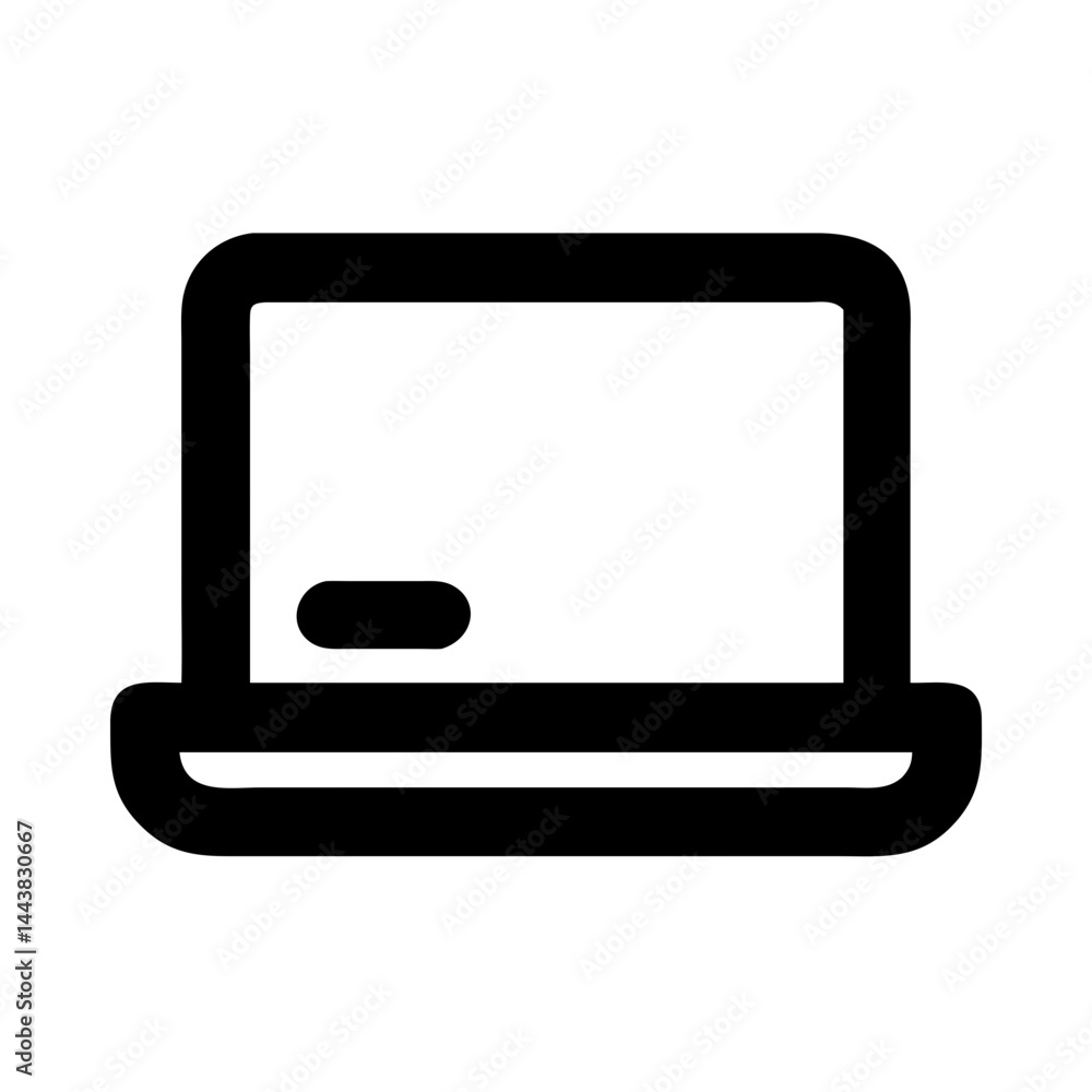 Poster laptop computer icon vector illustration for website ui design and graphic design resource use