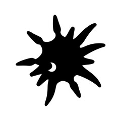 Abstract black starburst vector design element for graphic design and creative projects symbol art