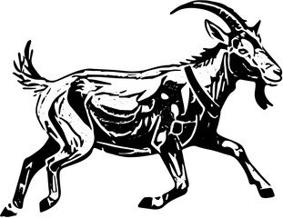 goat silhouette vector
