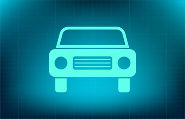 Vector icon on blue background with gradient