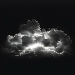 Storm clouds lightning night sky dramatic weather