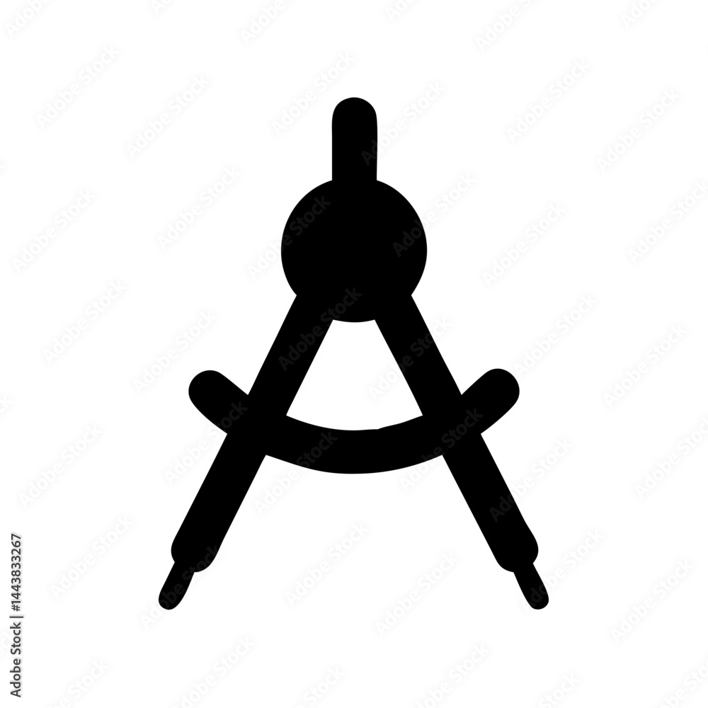 Poster find drawing compass tool for geometry and architectural design drafting circle creation guide