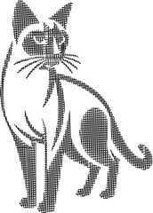 Stylized illustration of a cat