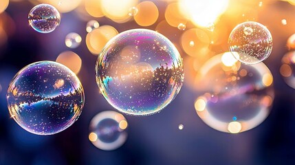 Enchanted Bubbles: A Dreamy World of Light and Color