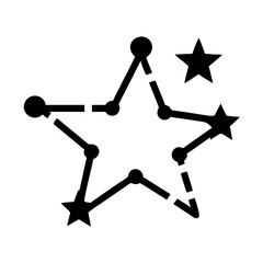 Star constellation graphic vector illustration with dots and lines for astronomy design needs