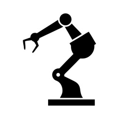 Robotic arm vector illustration for automation technology and industrial equipment design concept