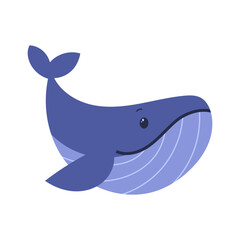 Cute Cartoon Whale Illustration