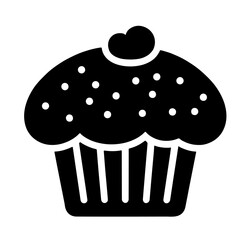 Simple Cupcake Illustration with Topping