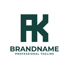 Obraz premium Letters AK Monogram Logo, suitable for any business with AK or KA initials