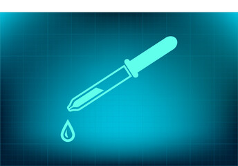 Vector icon on blue background with gradient