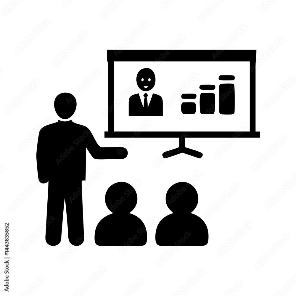 Poster business presentation training seminar conference workshop lecture meeting data chart graph icon