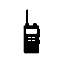 Walkie talkie communication device portable two way radio transceiver vector illustration icon