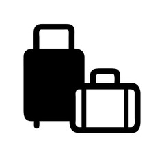 Travel baggage suitcase icon vector illustration for vacation luggage and tourism design needs