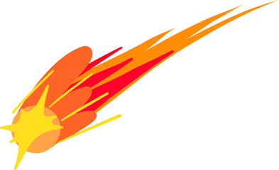 Dual-Tail Meteor with Golden Core and Flowing Flames