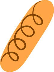 French Baguette with Spiral Pattern in Warm Tones