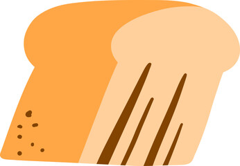 Plain Loaf of Bread with Soft Texture and Golden Hue