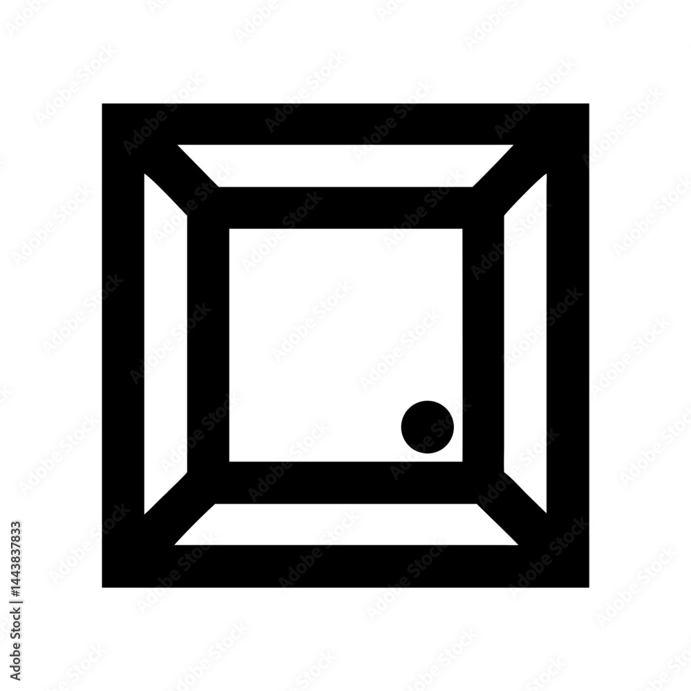 Poster abstract cube perspective vector illustration design for graphic design and artistic projects use 90