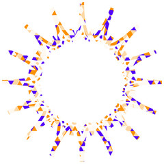 ステンドグラス風吹き出し　三角形模様　ギザギザした形