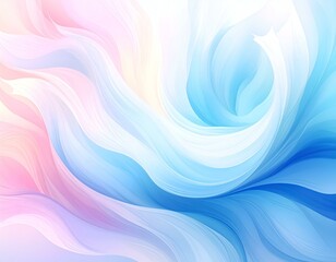 Obraz premium Abstract swirling pastel blue and pink waves. Perfect for backgrounds, websites, and design projects.