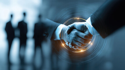 Handshake business deal partnership negotiation