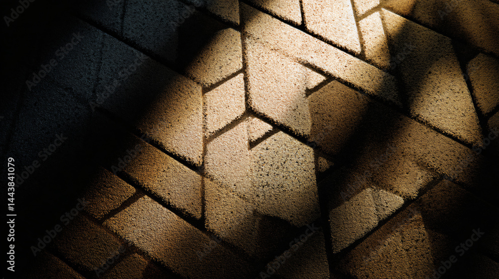 Poster tile pattern with a diagonal zig-zag design.