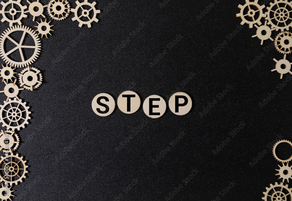 Poster close-up of a hand holding a black marker over an open notebook with steps text
