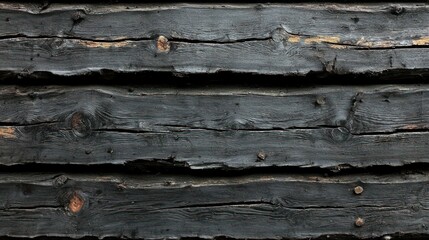 Obraz premium Weathered dark wood planks texture, rustic and aged
