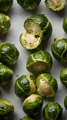 Sliced Brussels Sprouts with Layers
