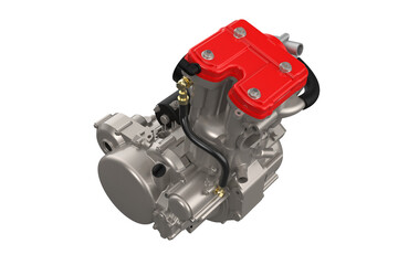 3d model realistic view render high Performance 630cc Single Cylinder 4-Stroke Motorcycle Engine for Supermoto, Enduro, and Dual Sport Applications – Model SM TE Type 5842 