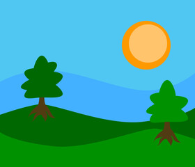 Obraz premium hills background day