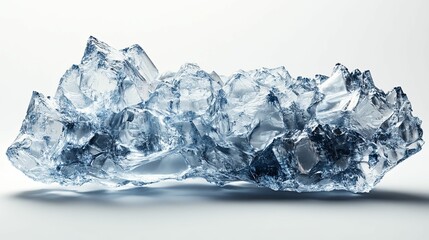 Abstract crystalline structure of fractured ice.