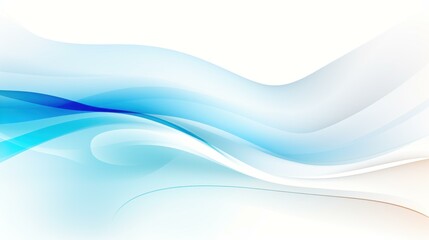 Obraz premium A vibrant abstract design featuring blue curves and wavy lines, perfect for a modern artistic backdrop.