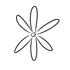 Delicate hand-drawn flower vector with graceful lines and organic detail, ideal for botanical art, floral decor, wedding invitations, natural branding, and minimalist designs.