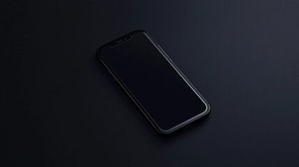 Dark smartphone on dark background