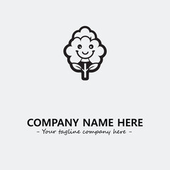 Flower illustration black and white for logo company vector image