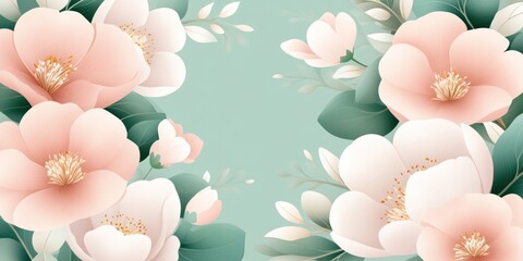 Delicate Pink and White Flowers Blossom Abundantly