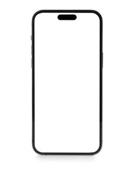 Blank mobile phone on white background