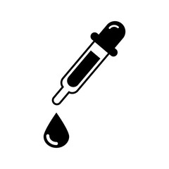 dropper icon. Pipette icon. Medicine dropper sign. vector illustration on white background. EPS 10