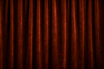 Red Velvet Curtain Texture for Theater, Luxury Interior and Copy Space