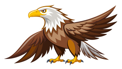 bald eagle in flight isolated