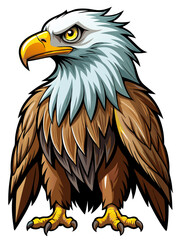 bald eagle isolated on white