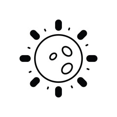 Sun Icon vector stock illustration