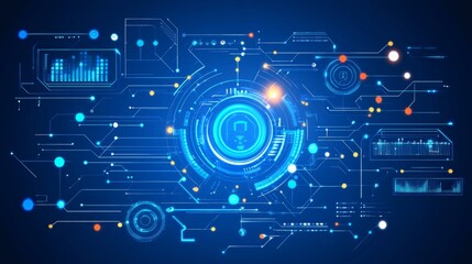 Obraz premium Abstract Futuristic Technology Interface Design