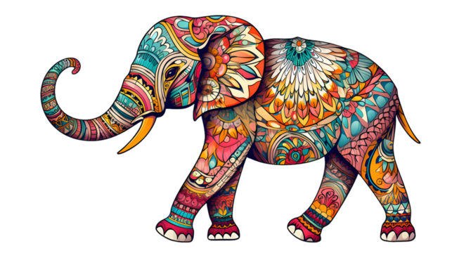 Vibrant Colorful Hand-Drawn Zentangle Art for Creative Projects and Designs