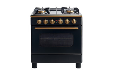 Fototapeta premium Black Stove isolated on transparent background 