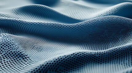 Abstract Blue Mesh Fabric Texture
